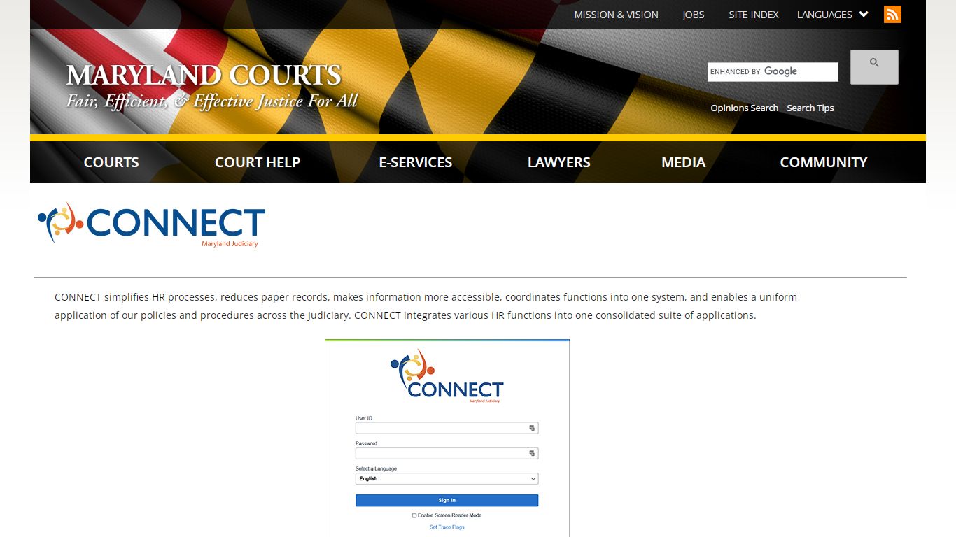 Connect | Maryland Courts